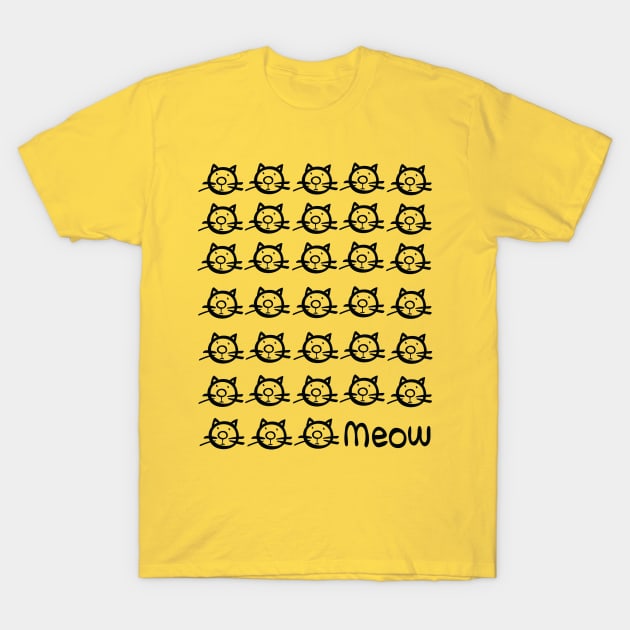 meow kitty cats T-Shirt by CindyS